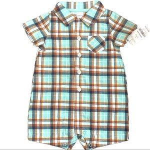 Carter’s Boys 1-Piece Plaid Bodysuit - 6 months